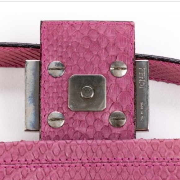 FENDI Python Pink Handbag-Auth - Picture 3 of 8